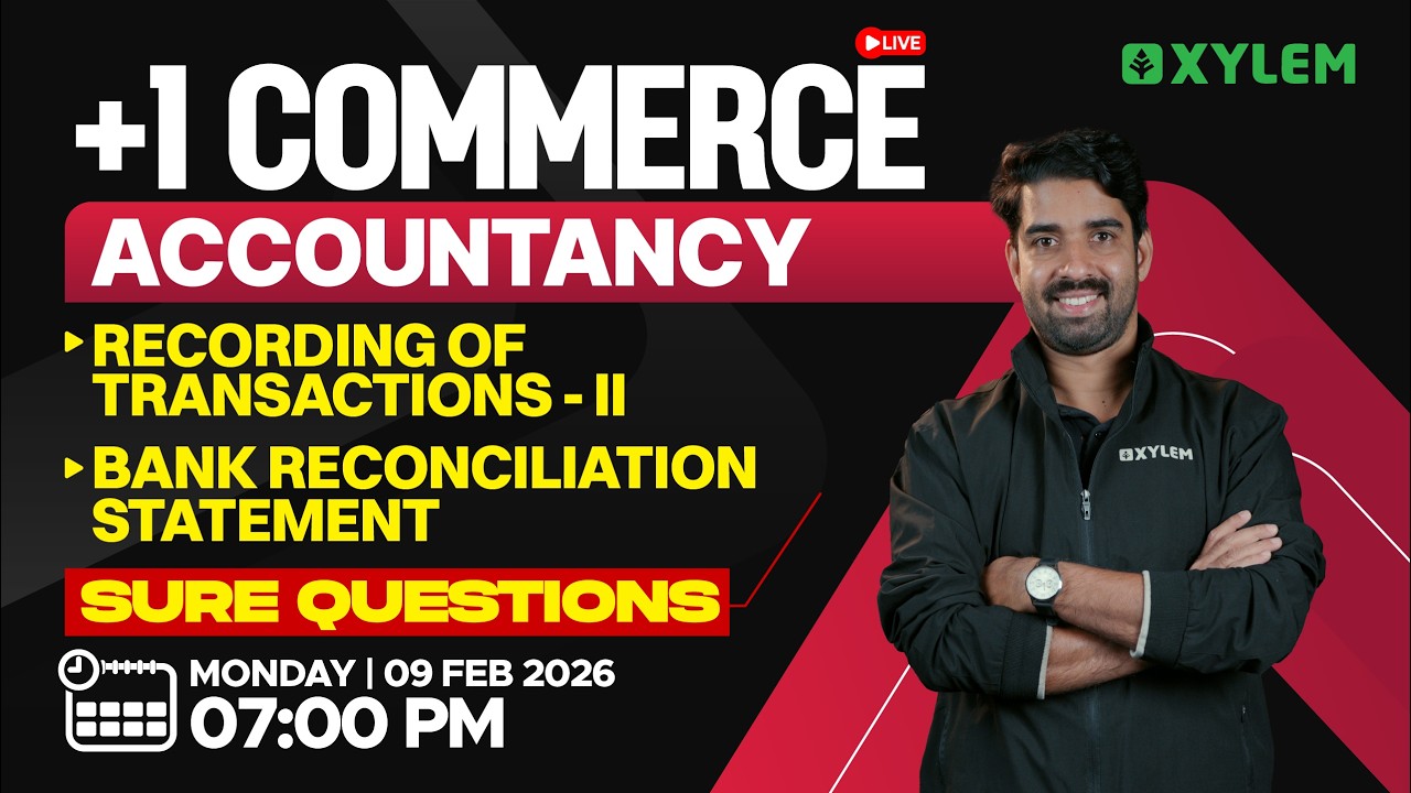 Plus One Commerce Model Exam - Accountancy | Sure Questions | Xylem Plus One Commerce