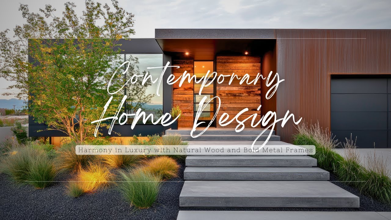 Contemporary Home Design | Harmony in Luxury with Natural Wood and Bold Metal Frames