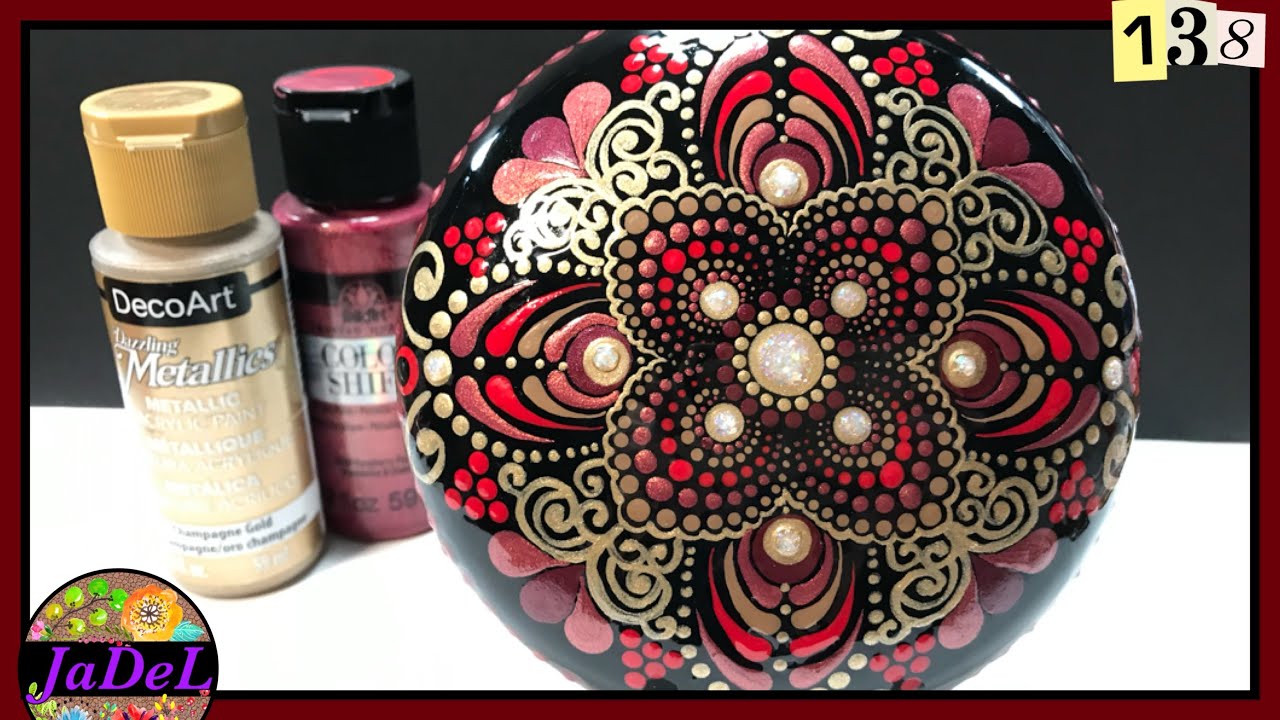 Intense Red and Gold Mandala Tutorial