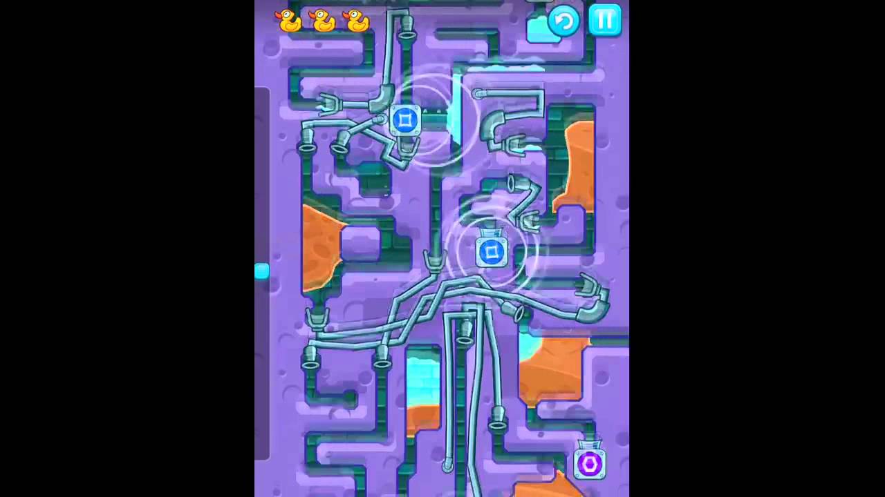 Where's My Water Lost Levels Level 3: Hearts And Crafts 3 Ducks Walkthrough