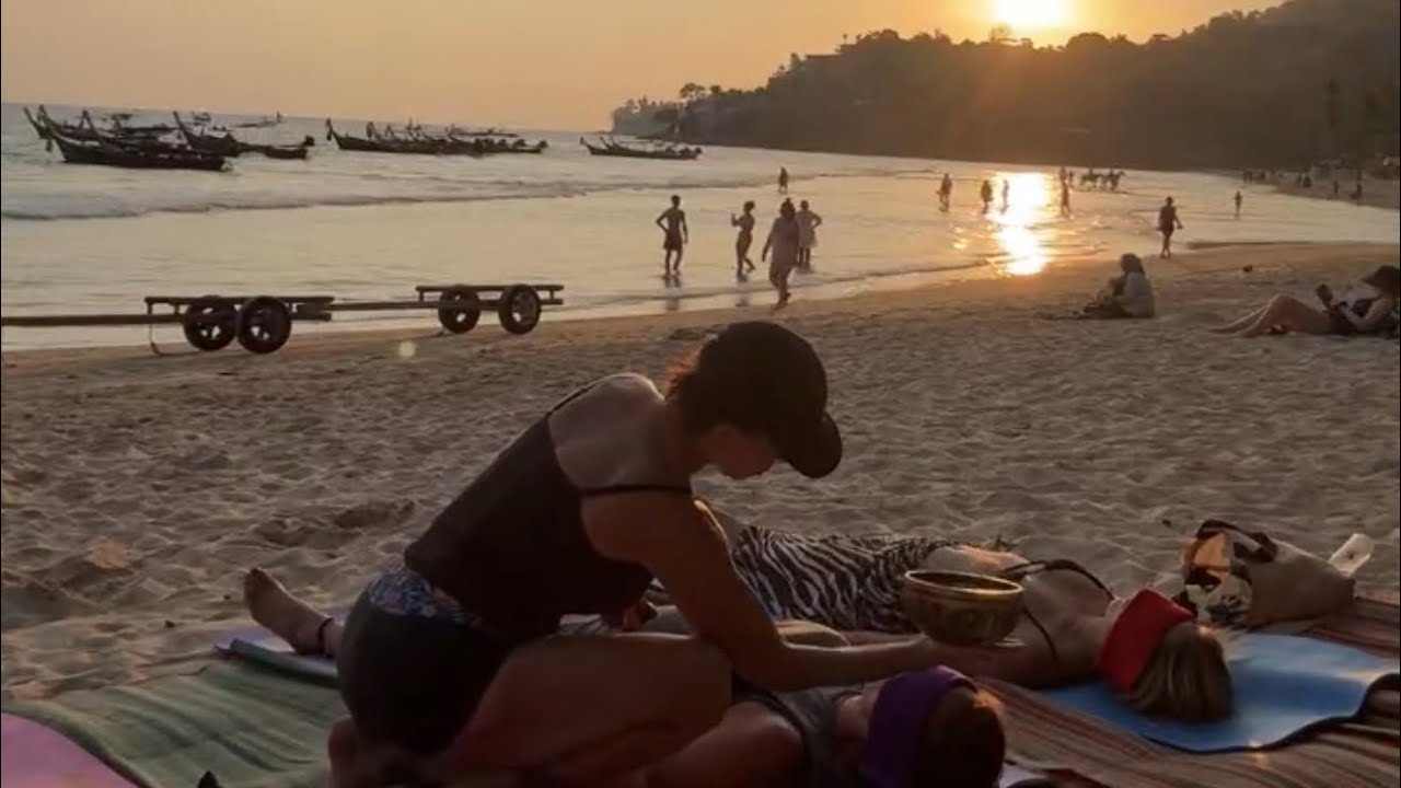 Stillness in the Noise 🌅 Sunset Yoga & Sound Bowls on a Busy Beach