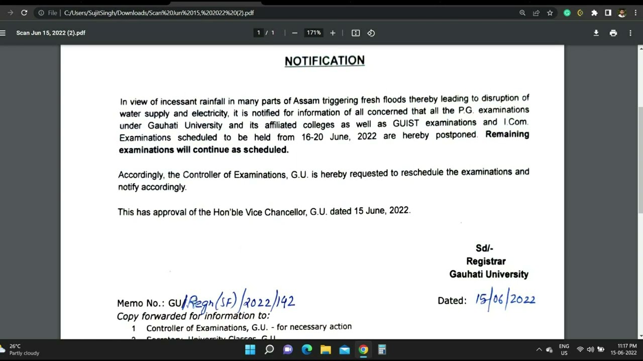 GU Exam 2022 Postponed , What next? | Full Important Notice By GU