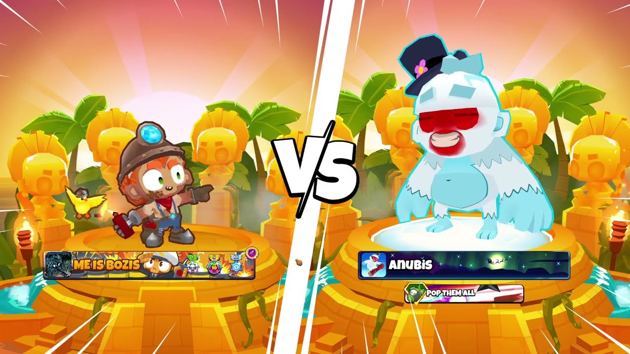 Sniper village super monkey Bloons TD Battles 2 META raw game on long map in Hall of Masters