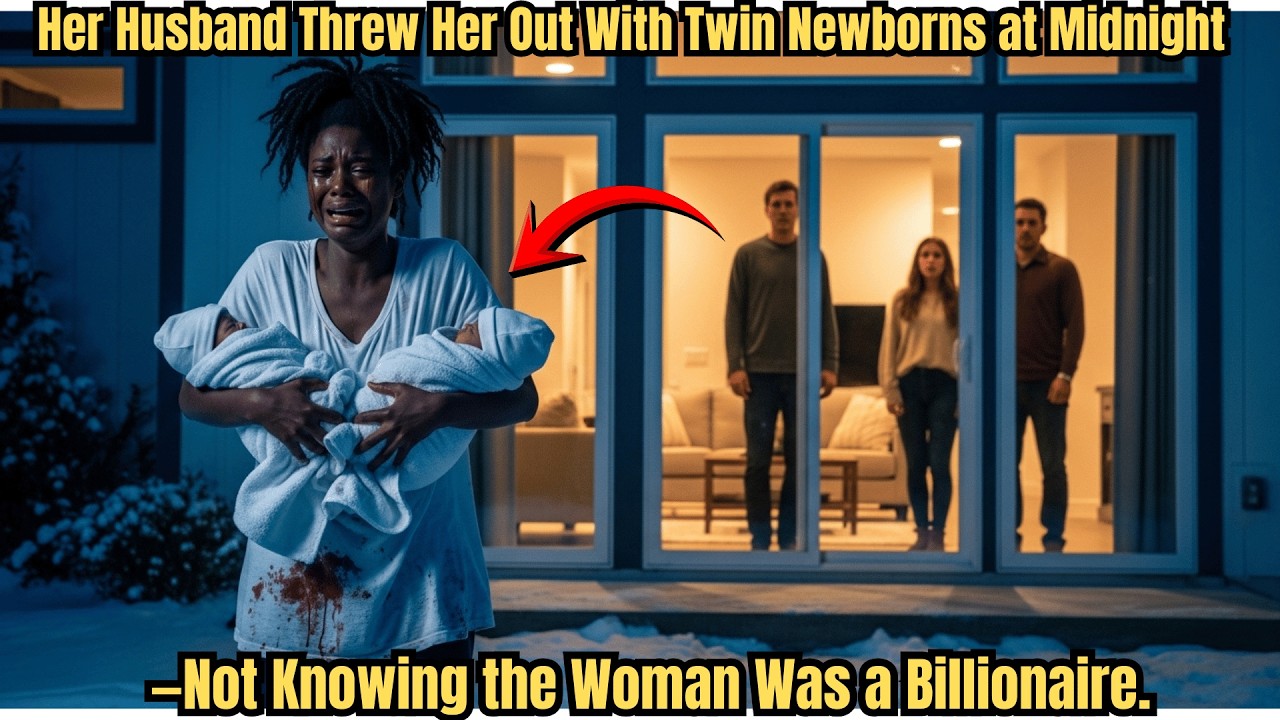 HER HUSBAND THREW HER OUT WITH TWIN NEWBORNS AT MIDNIGHT, NOT KNOWING THE WOMAN WAS A BILLIONAIRE.