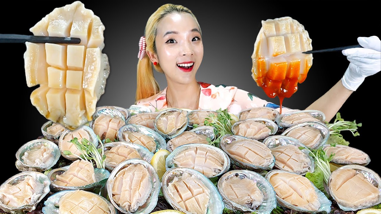 [Mukbang] RAW ABALONE SASHIMI *CRUNCHY* 전복회 오독오독 미친 식감😍 리얼사운드 먹방 アワビ Eating sound ASMR | 쎄미