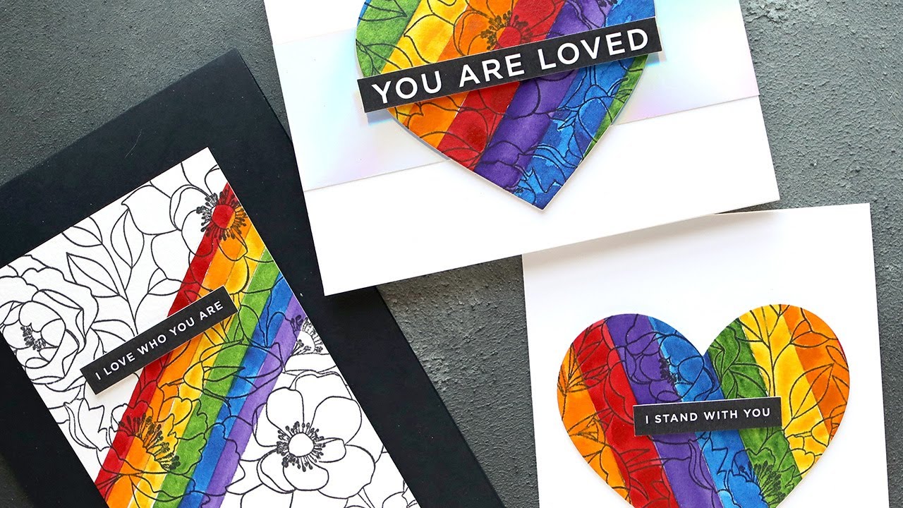 Painted Stripes Over Background Stamps (NEW Simon Release)