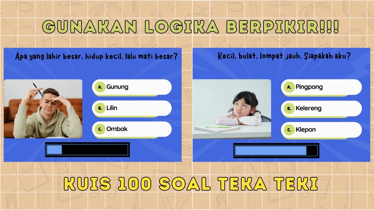 100 SOAL TEKA TEKI!!! GUNAKAN LOGIKA BERPIKIRMU