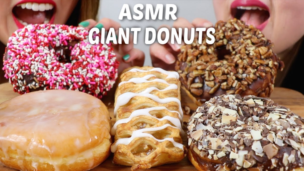ASMR GIANT DONUTS 도넛 리얼사운드 먹방ドーナツ donat डोनट | Kim&Liz ASMR