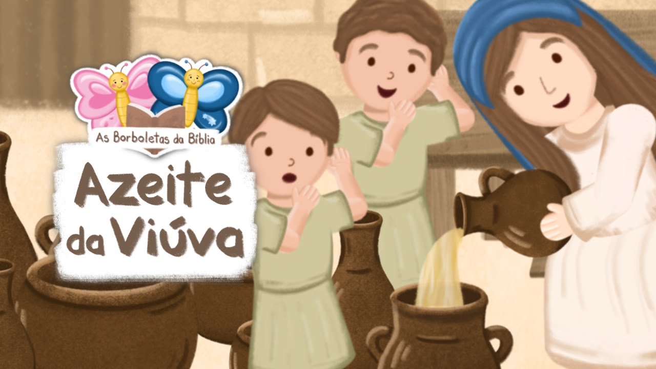 O AZEITE DA VIÚVA · ELISEU · DESENHO BÍBLICO INFANTIL KIDS CRIANÇAS