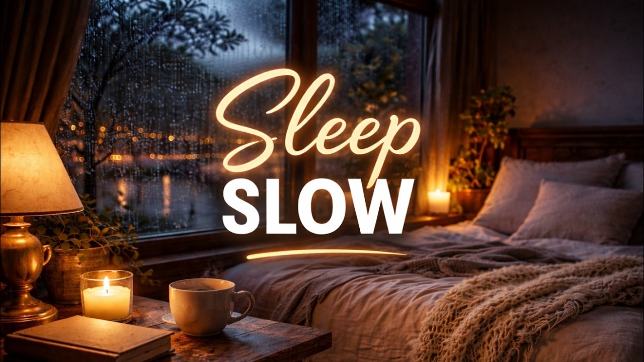 Sleep Slow 🌙 Rainy Night Bedroom Ambience for Deep Rest (2 Hours)