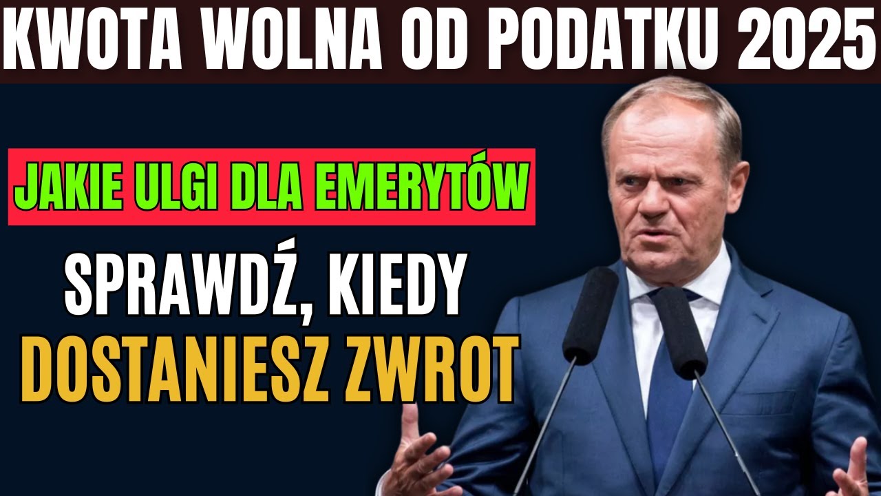Kwota wolna od podatku 2025! Jakie ulgi dla emeryt&oacute;w? Sprawdź, kiedy dostaniesz zwrot!