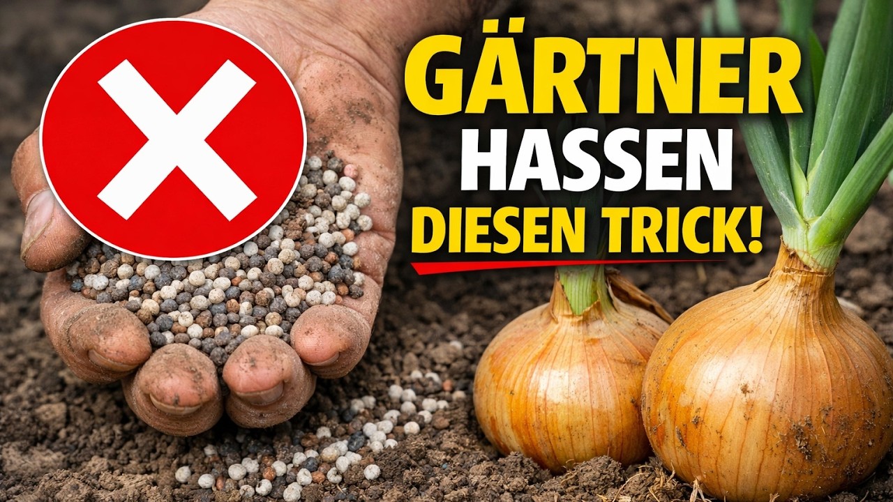 Gärtner HASSEN diesen Trick! Eine Handvoll DAVON & Ihre Zwiebeln werden RIESIG!