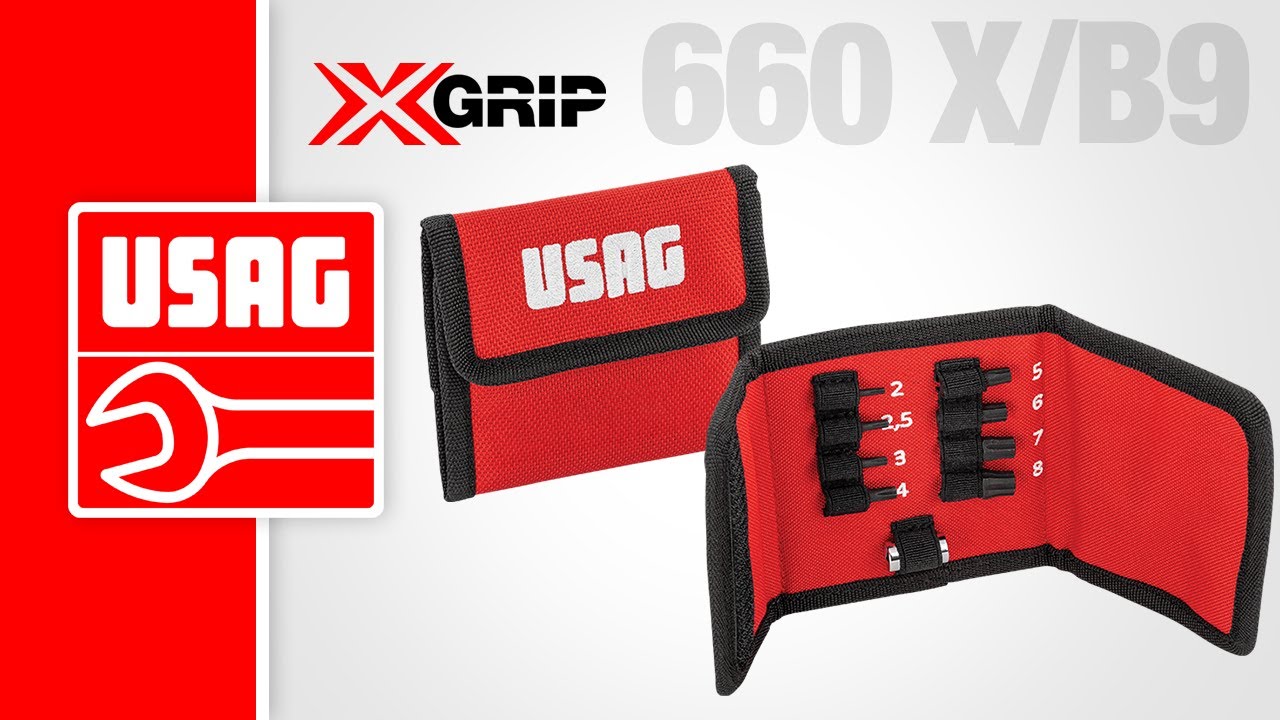 USAG 660 X/B9 - Set of bits with special X-Grip hexagonal profile