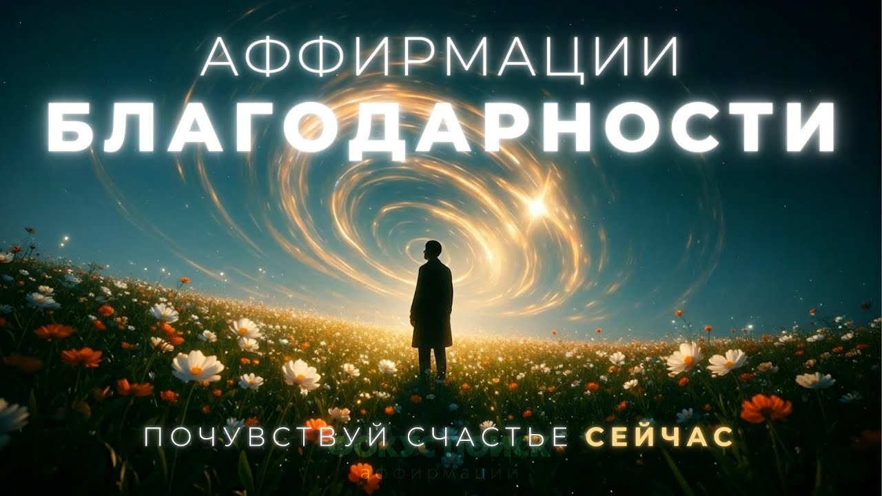 БЛАГОДАРНОСТЬ МЕНЯЕТ ВСЁ | Лучшие аффирмации для радости и гармонии | Просто послушай сейчас