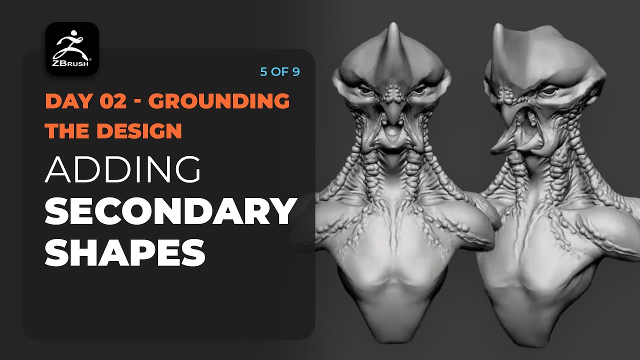 Sculpting brushes to refine shapes and volumes in ZBrush