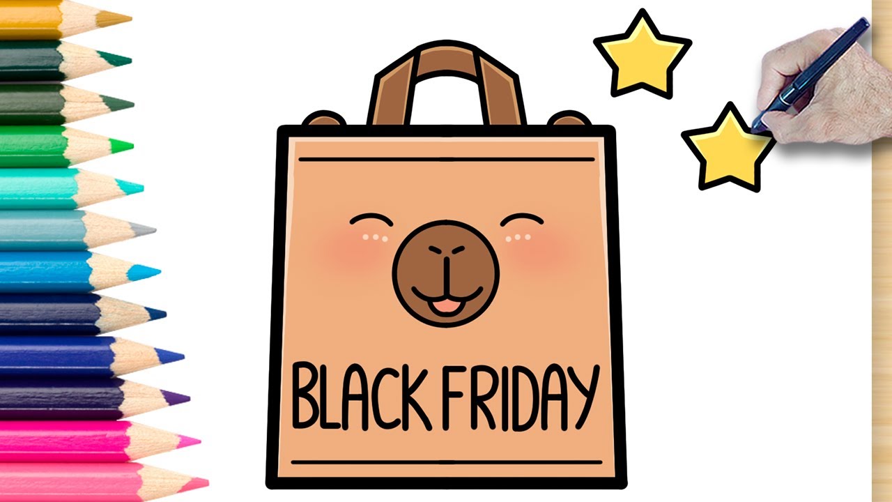 Как нарисовать CAPYBARU в версии сумки для покупок | Black Friday