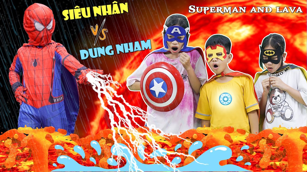 Si&ecirc;u Anh H&ugrave;ng V&agrave; Dung Nham | Superheroes And Lava &hearts; Min Min TV Minh Khoa