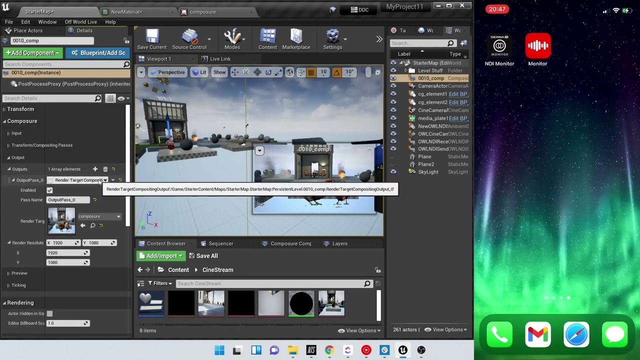 How to live-stream from Unreal to an iPhone/ iPad using NDI