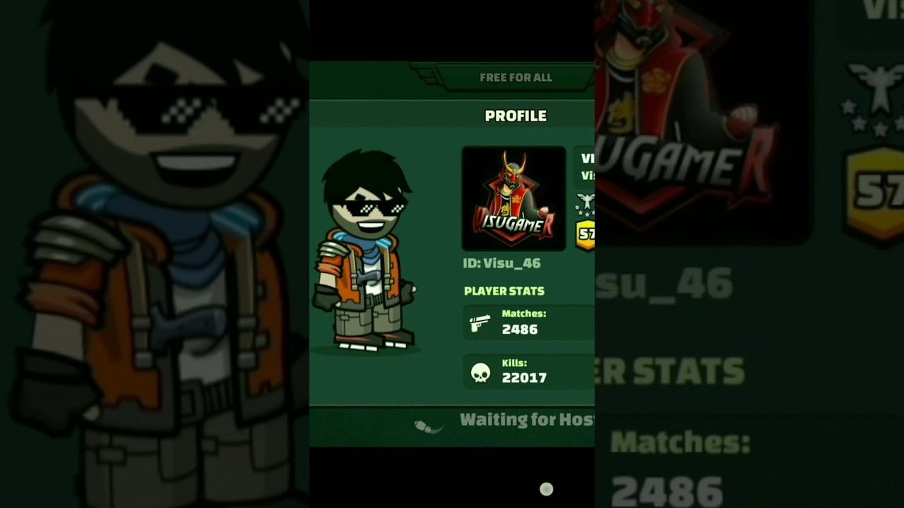 visu gamer in mini militia#collab with visu gamer#visu gamer live stream#i am in visu gamer lobby 🤩😎