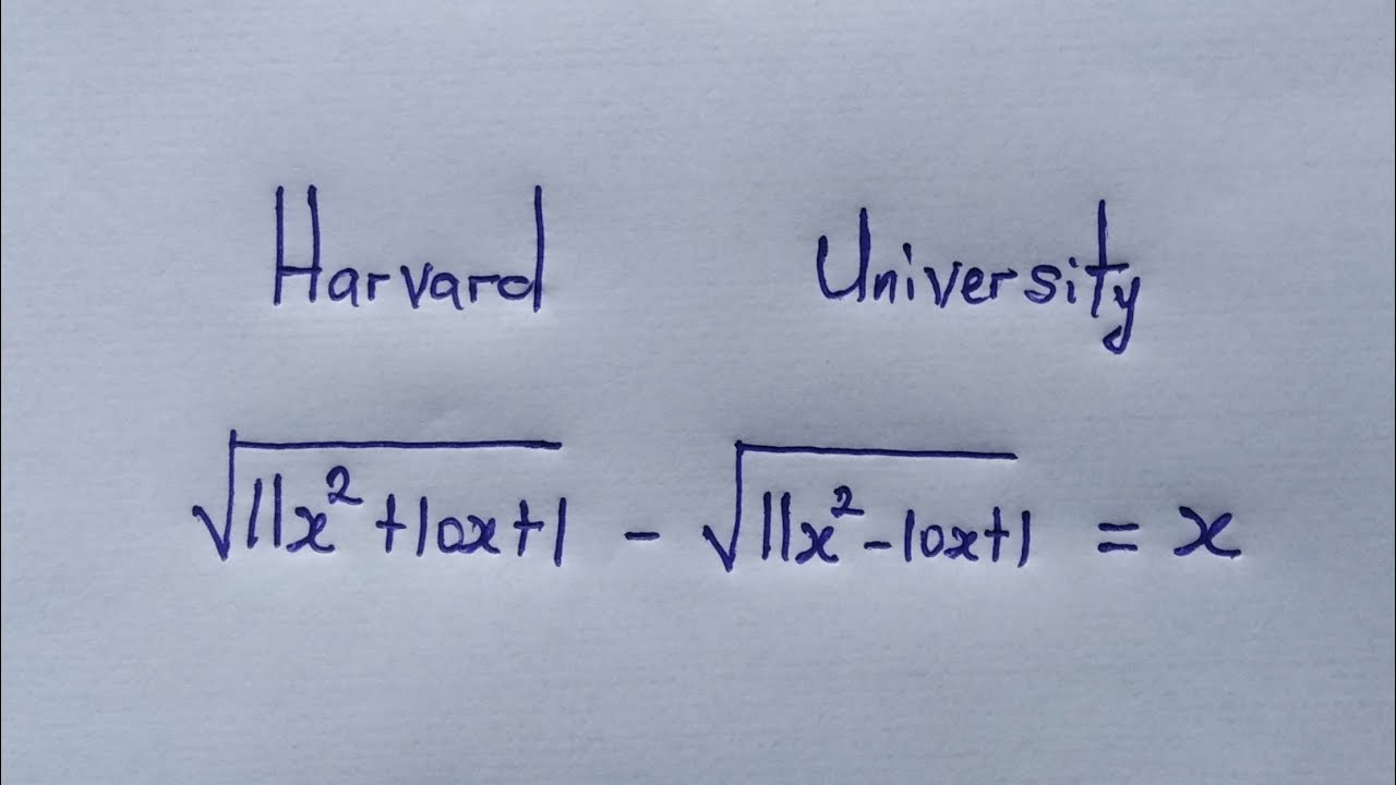 Harvard University Entrance Exam Question | Can you solve ? 