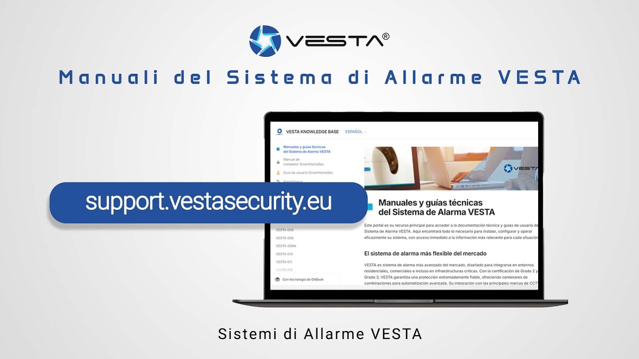Nuovo Sito dei Manuali del Sistema di Allarme VESTA