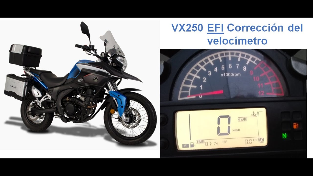 VX250EFI corrección del velocímetro