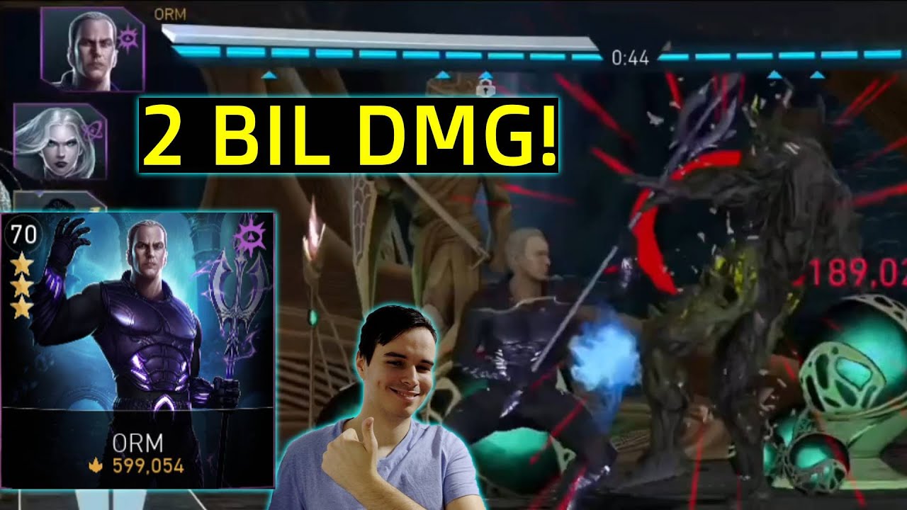 3 Star Orm Does 2 Bil Dmg! Best Team So Far! (No Gemstone) Injustice 2 Mobile