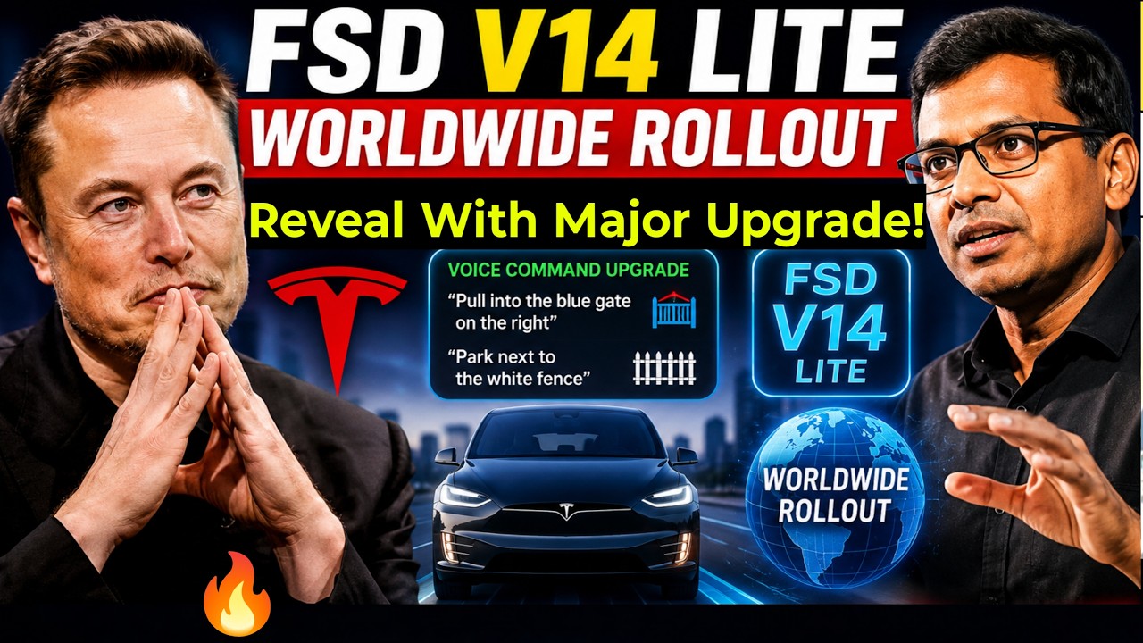 Tesla FSD V14 Lite Worldwide Rollout With Major Upgrade Starts Soon! New AI Voice Feature Confirmed,
