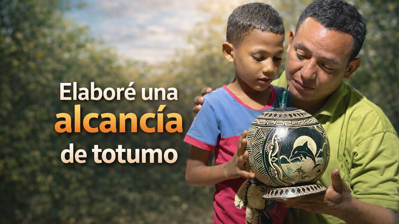 Un niño llegó a mi taller para que le elaborara una alcancía de totumo 😱