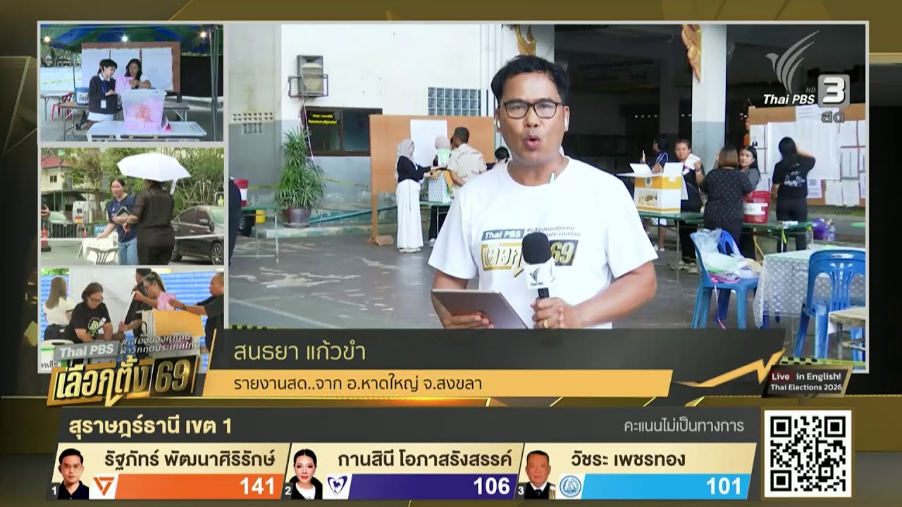 สด...จาก อ.หาดใหญ่ จ.สงขลา คนรุ่นใหม่ตื่นตัวใช้สิทธิเลือกตั้ง สส.-ประชามติ