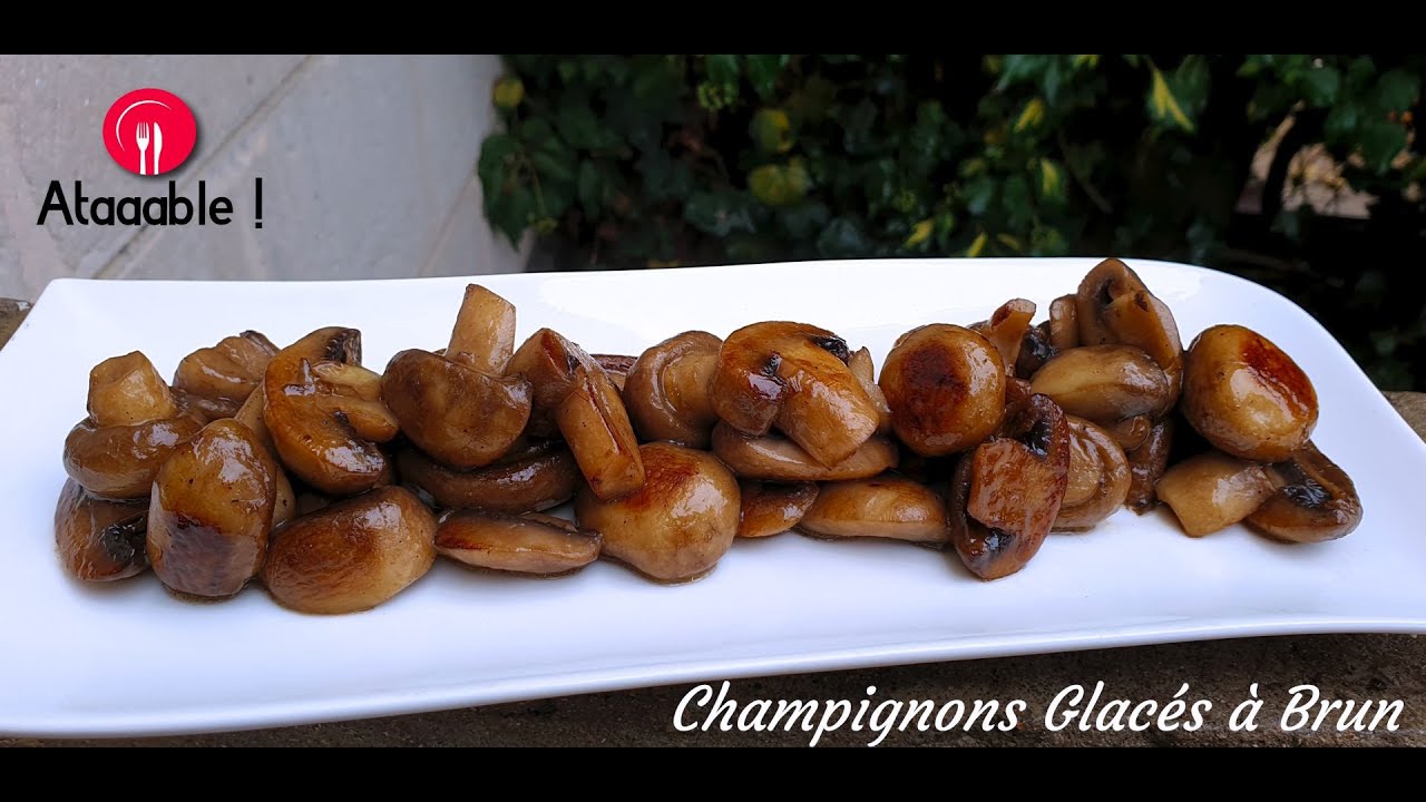 Champignons glacés à brun