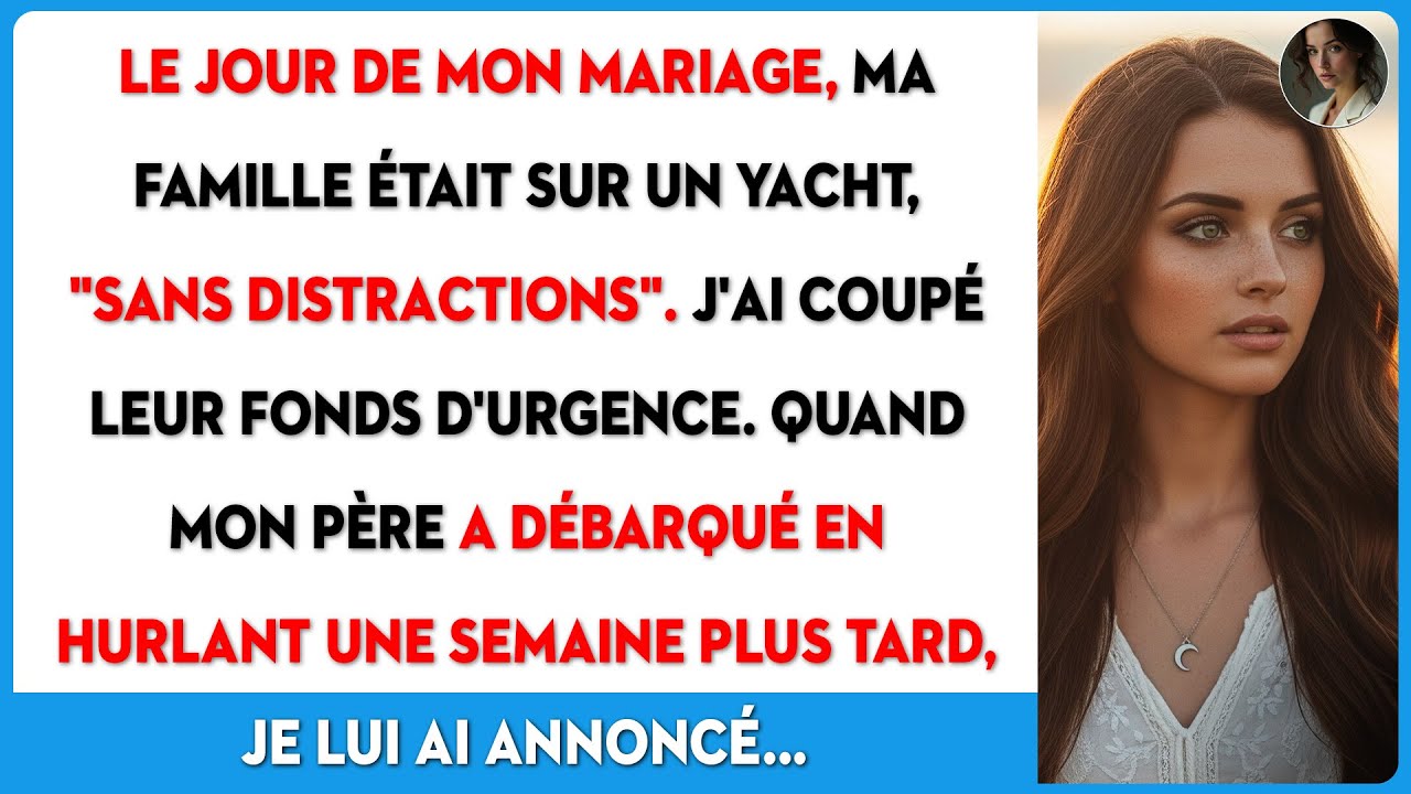 À mon mariage, ma sœur m'envoie une photo : toute ma famille fait la fête sur un yacht.