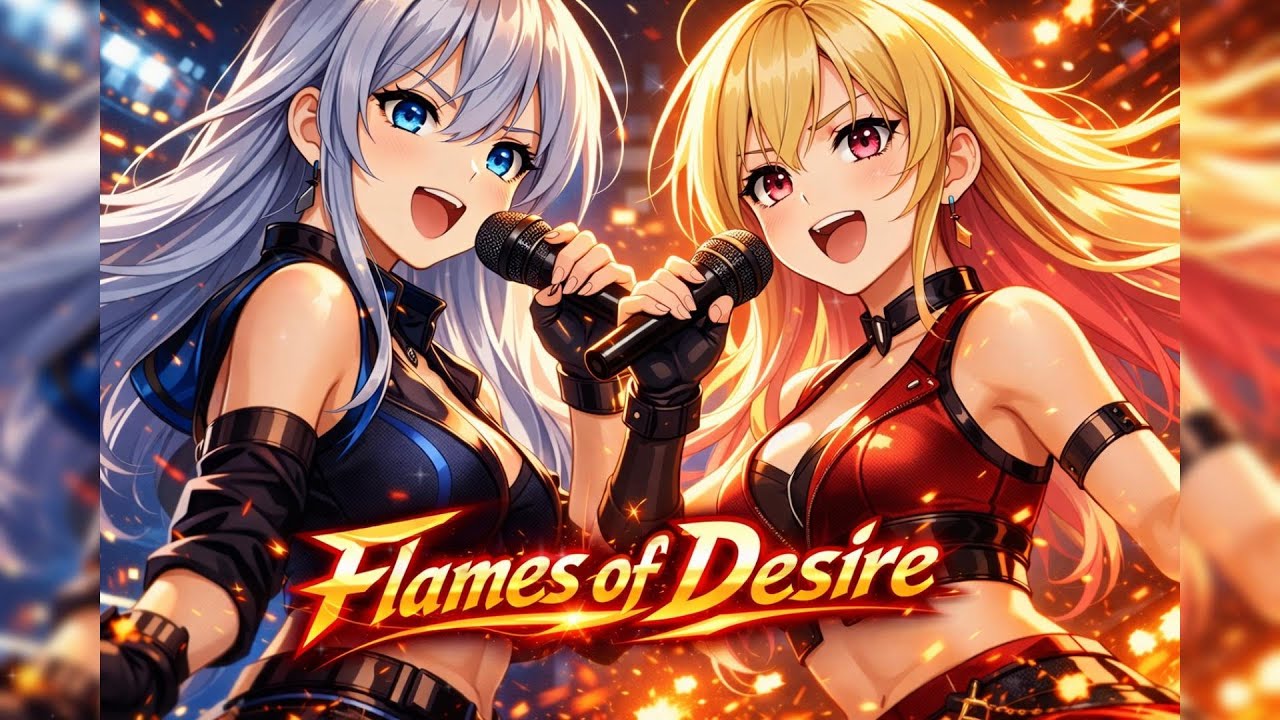 🎧Flames of Desire ｜Luna & Momo｜Anime Song【Global Harmony JP】