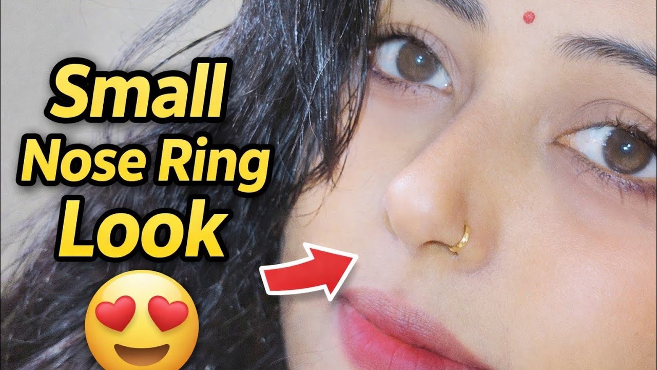 Small earring wear in nose /Gold nose ring wear