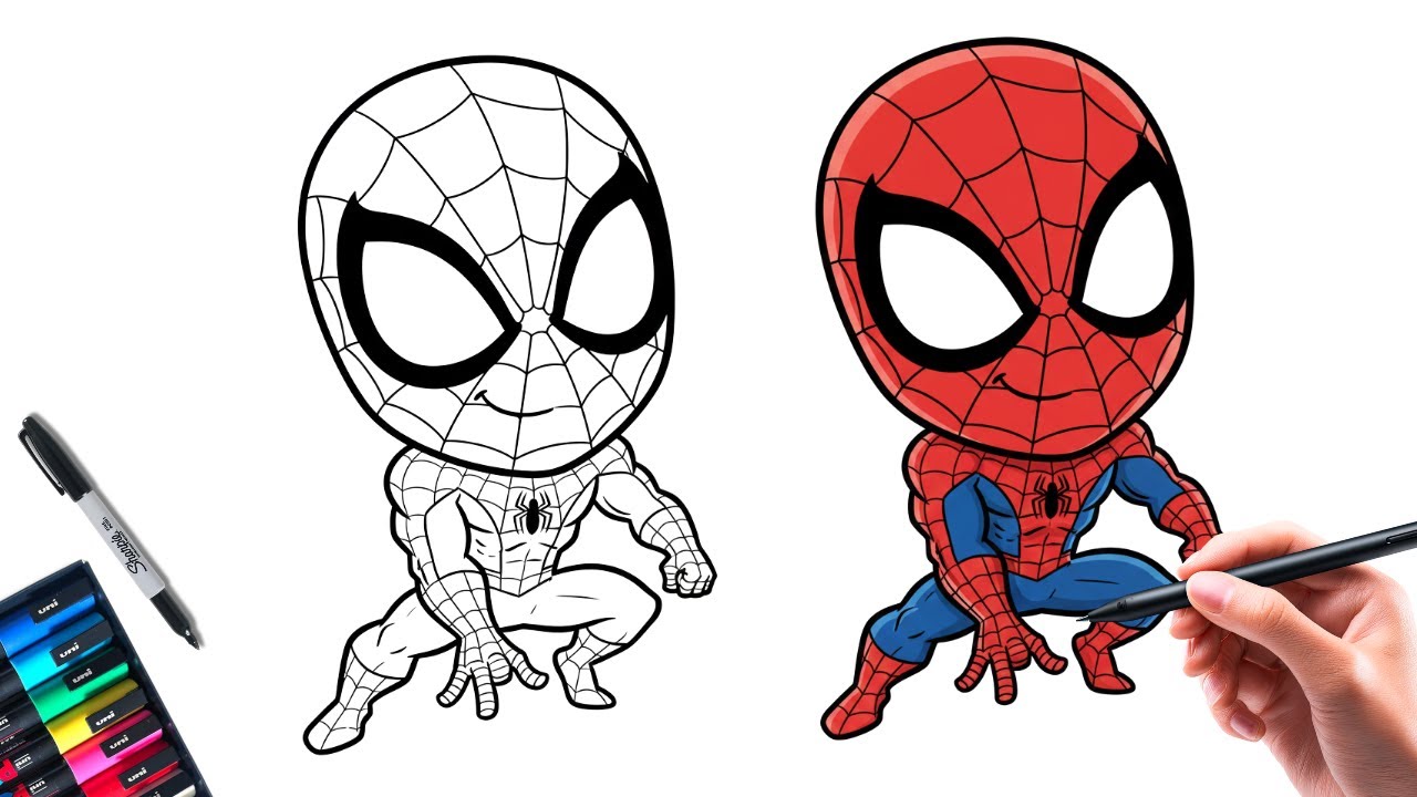 How to draw SPIDERMAN | Marvels