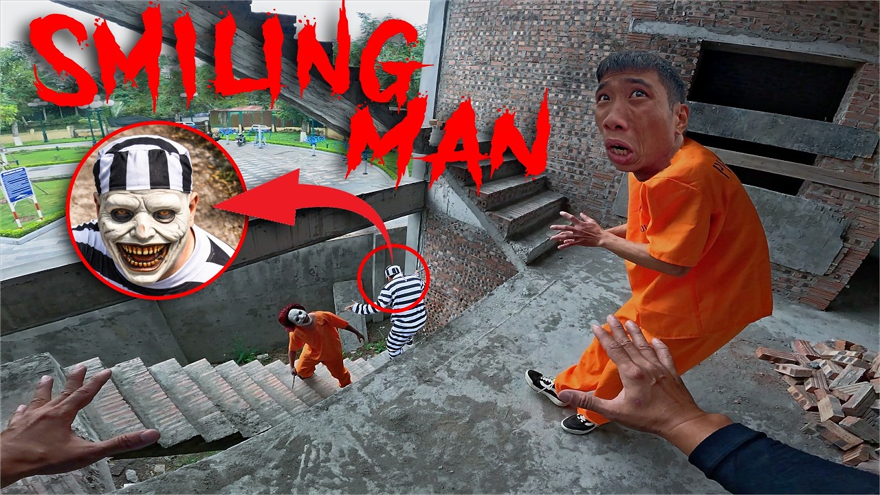 POLICE VS  SMILING MAN ESCAPING  IN REAL LIFE | P02 | Parkour Pov Horror Film| By B2F Viet Nam
