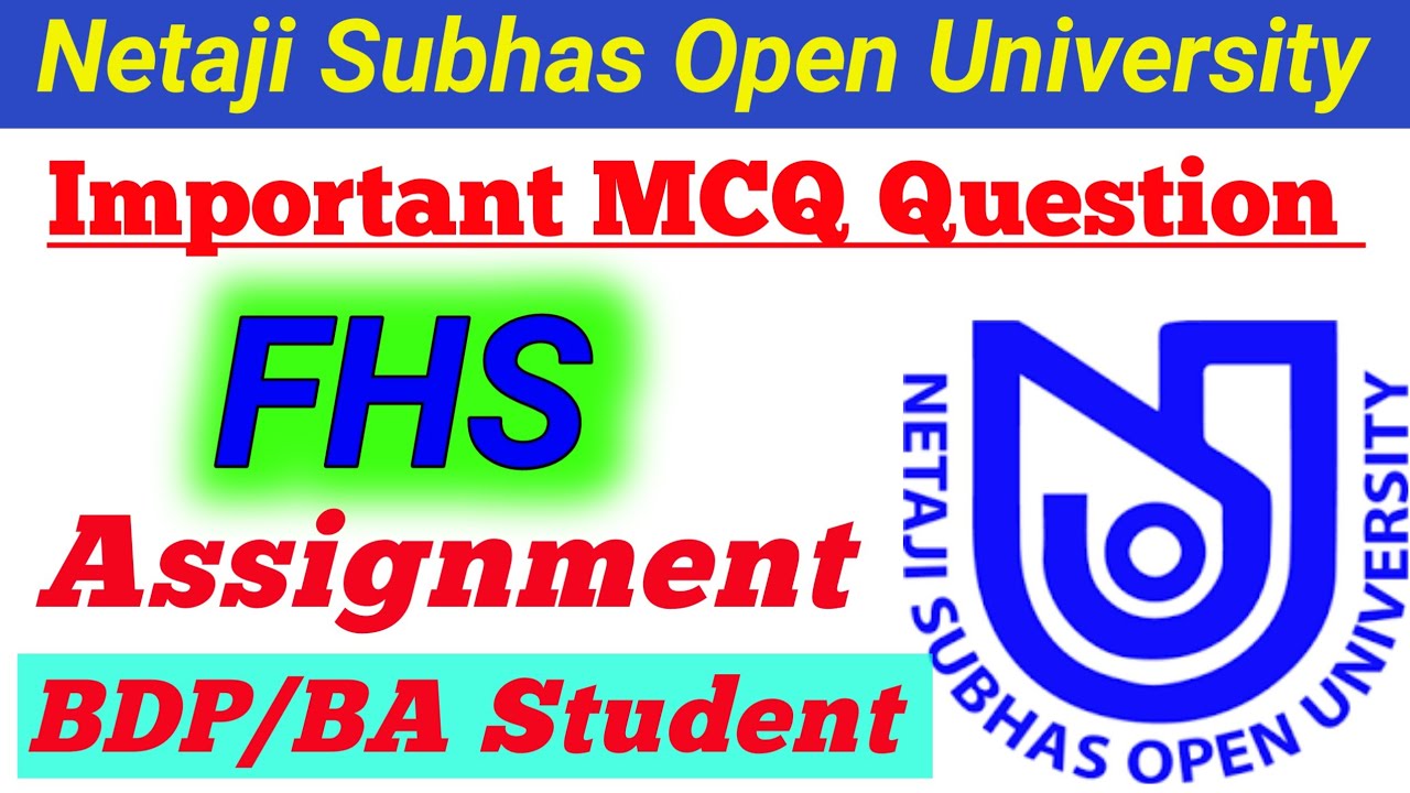 NSOU BDP/FHS Question Bank Answer | FHS Question Bank Answer | FHS Question Bank Solve