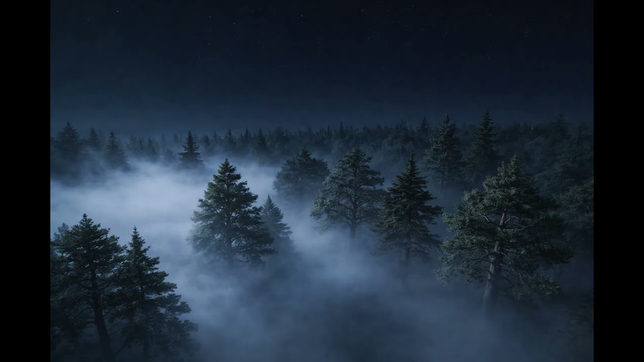Listen to the sounds of night forest and meditate