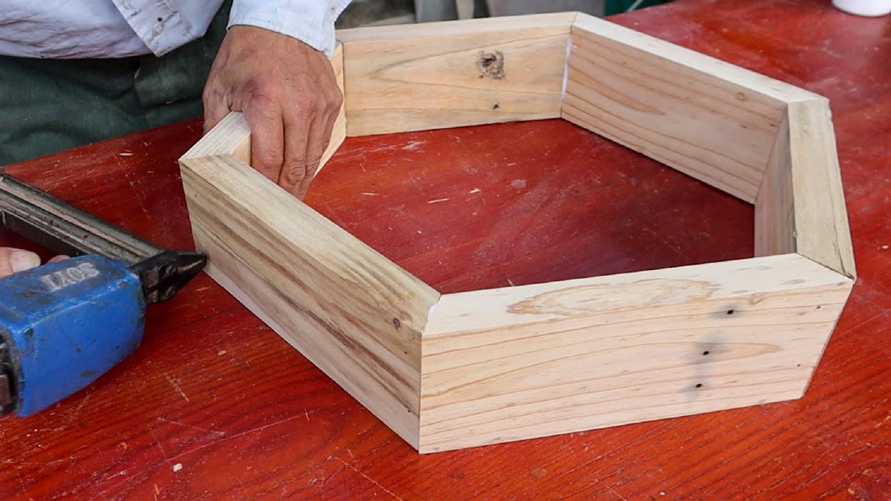 Craft Wood Processing Is Extremely Creative // How To Build A Unique Potted Plant - Gardening