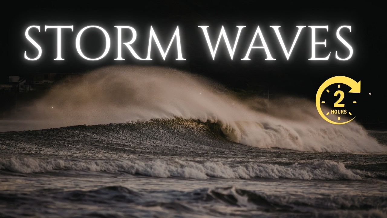 Night Storm Waves Taghazout | Fall Asleep Fast