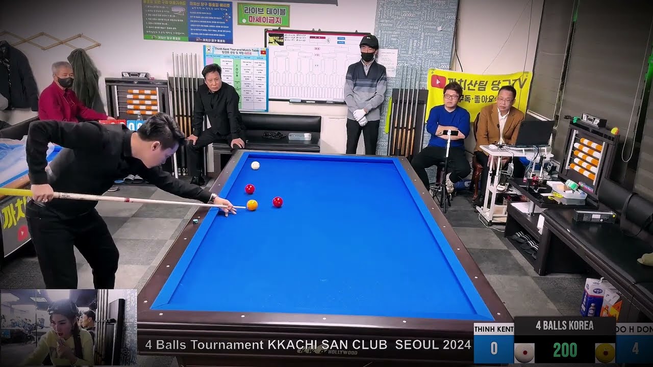 THINH KENT vs JOO HON DONG - 200 points- 4 Balls Korea Seoul Tournament 2024