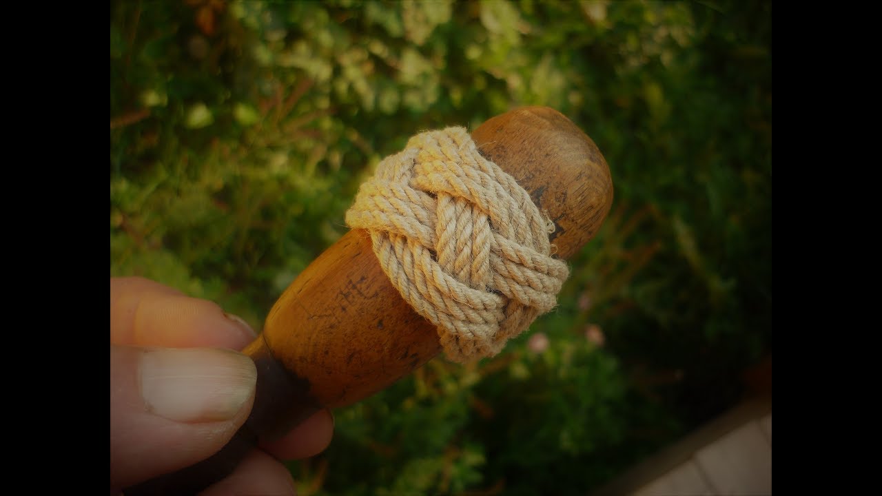 4 lead x 5 bight turks head - tied in hand