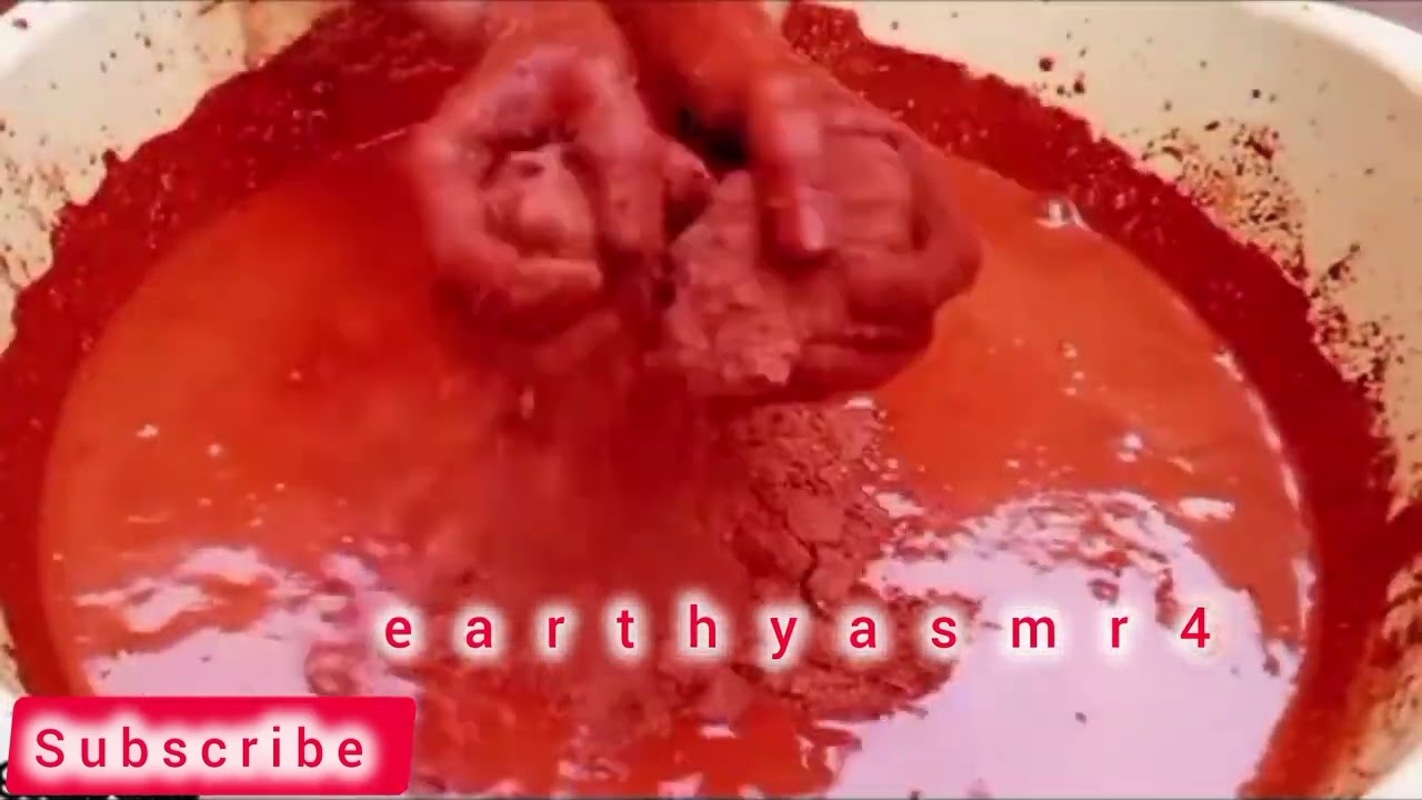 Pure red &hearts;️ dirt  bars water 💦 Subscribe #purereddirt #crumblingvideos #asmrvideo 