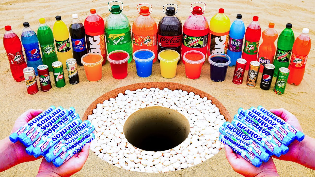 Mentos vs Big Cola, Mirinda, Mtn Dew, Sprite, Fanta and Other Sodas Big Underground!