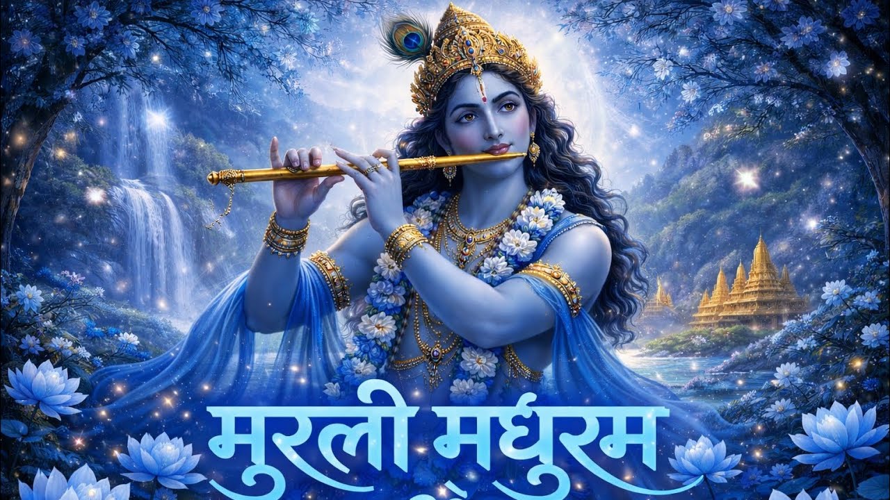 Murli Madhuram 💙 | Divine Blue Krishna Flute Trance | Kamaremix