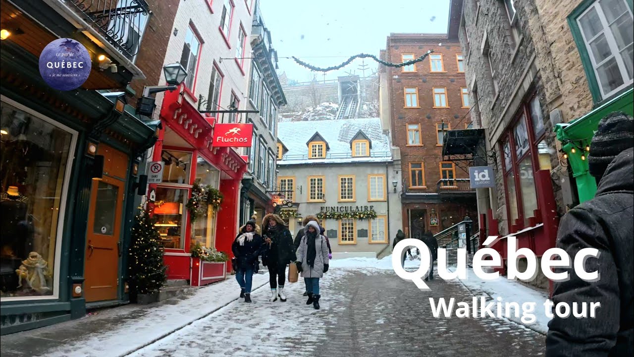 [4K] 🇨🇦 Old Quebec ❄ Snowy day | Château Frontenac | Petit Champlain ❄ | Walking Tour Winter 2025