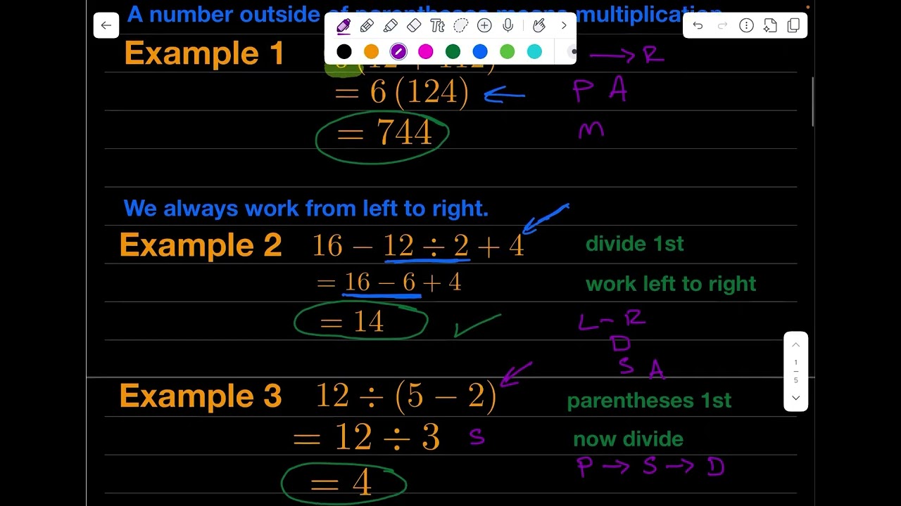 Order of Operations PEMDAS