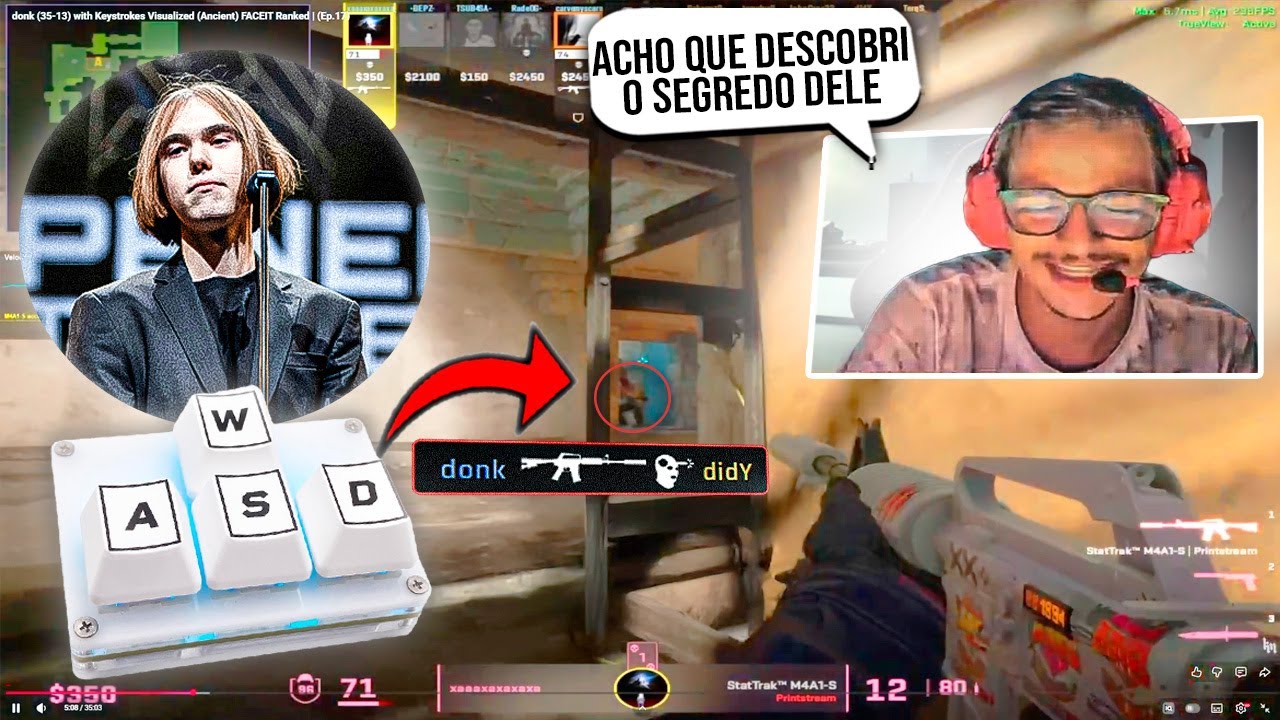 ASSISTI a TELA do DONK com as TECLAS que ele APERTA 🔥ACHO que DESCOBRI o SEGREDO DELE 👀