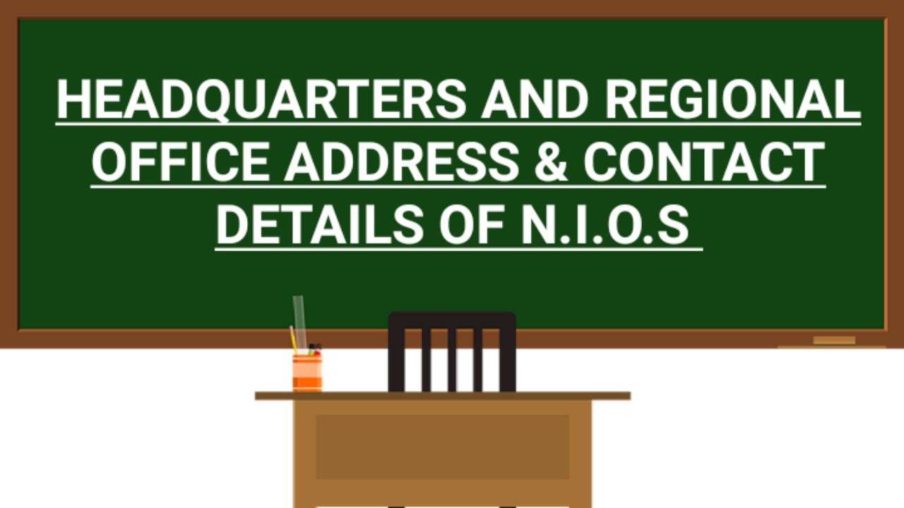 N.I.O.S Headquarters and Regional Office Address & Contact Details