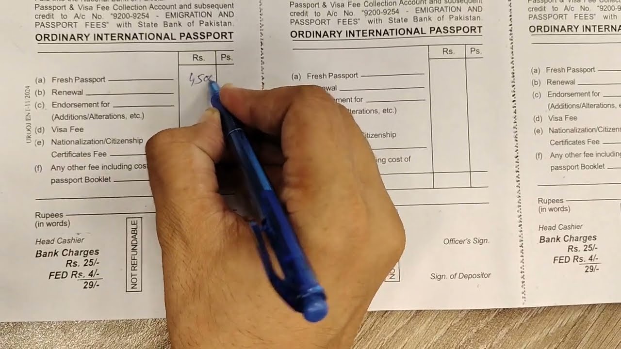 How to Pay Passport Fee in NBP? Passport fee payment procedure in NBP. #nbp #passport #fee #amount